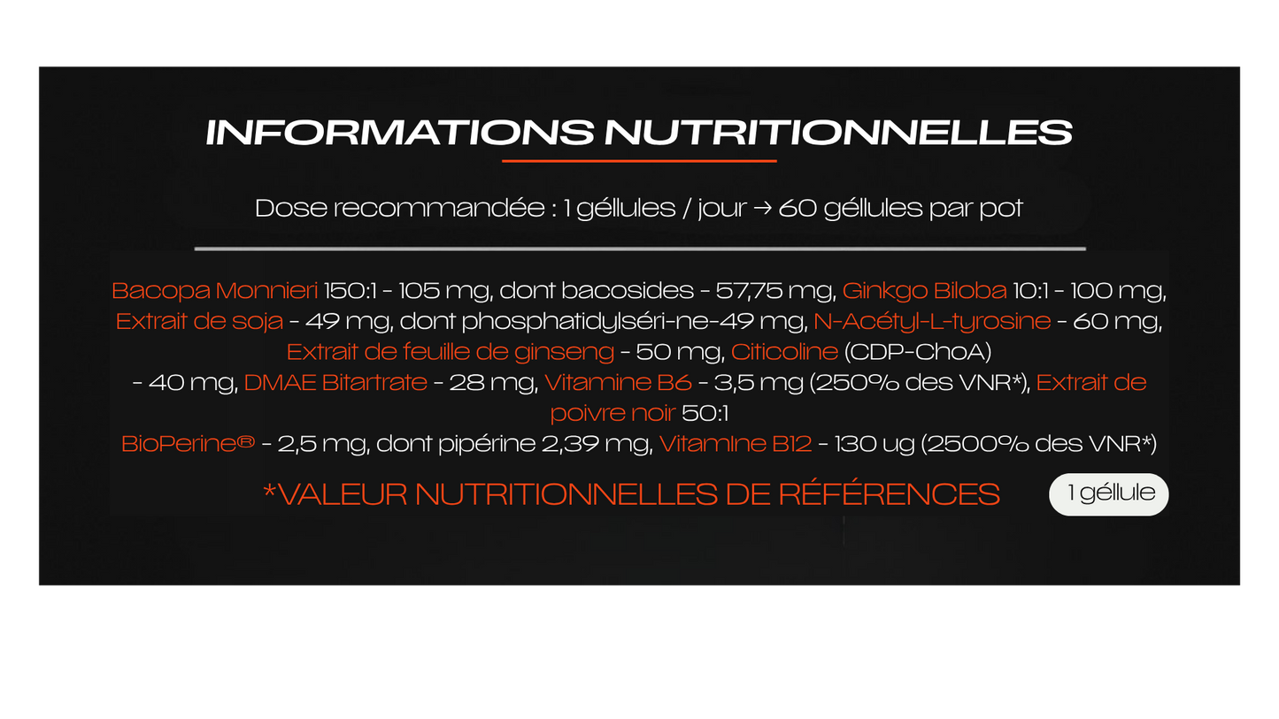 Complexe Nootropics Focus